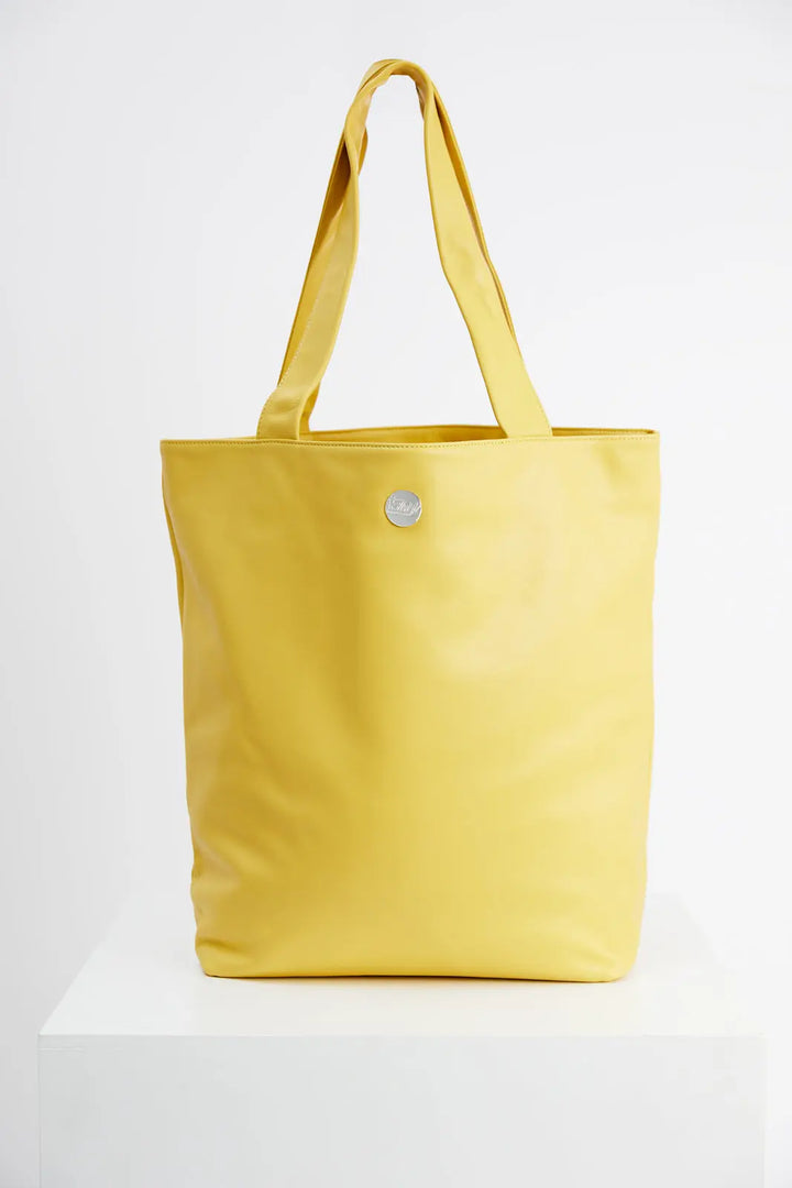 The I Appreciate Me yellow lambskin leather tote